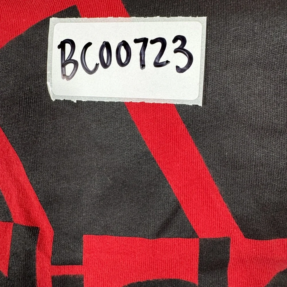 Adidas Graphic Logo Tank Top Small Red Black Cotton Sleeveless Sportswear